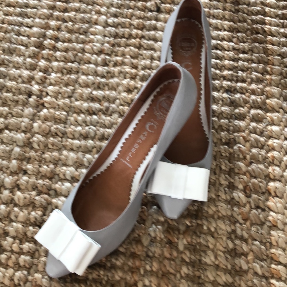 Beautiful Gray and Cream Shoes.